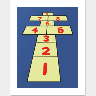 Hopscotch Playground Game Posters and Art